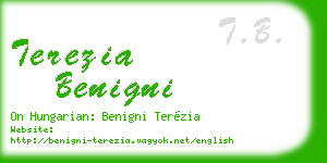 terezia benigni business card